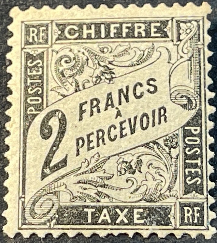 FRANCE # J24-MINT/HINGED---BLACK---SINGLE---POSTAGE DUE---1884