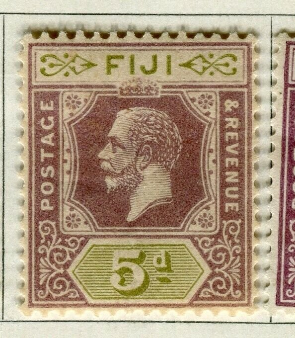 FIJI; 1922-27 early GV issue fine Mint hinged 5d. value