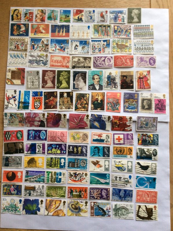 Great Britain x 100 stamps - Lot A