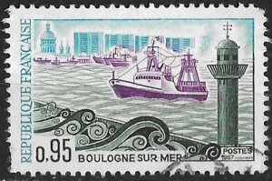 France # 1189   Boulogne Harbor  -  Ship   (1)  VF Used