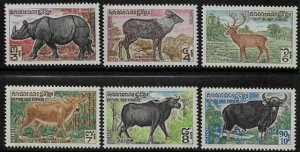 Cambodia #295-300 MNH Set - Wild Animals