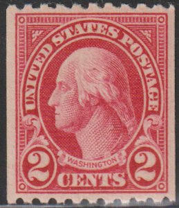 US #606 SUPERB mint very lightly hinged, PERFECTLY CENTERD, GEM!