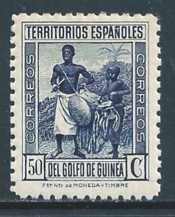 Spanish Guinea #268 NH 50c Drummers