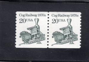 2463 Cog Railway, MNH coil pair