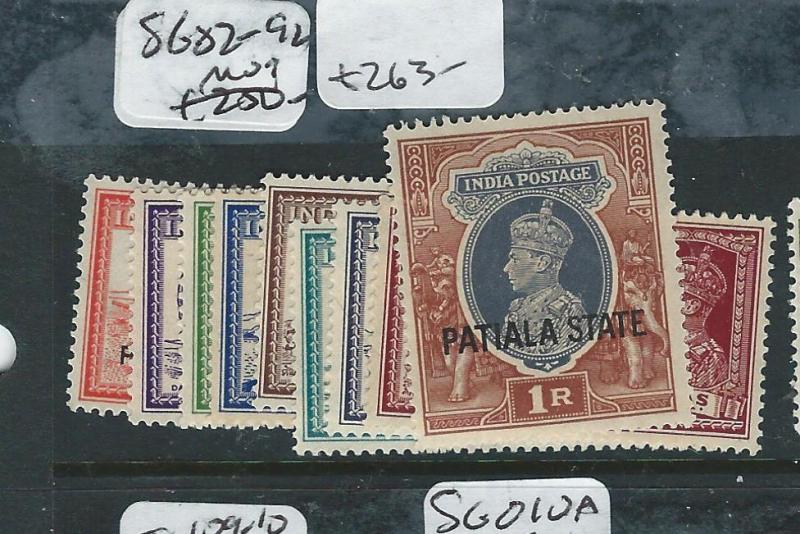 INDIA PATIALA (PP0704B) KGVI SG 82-92  MOG