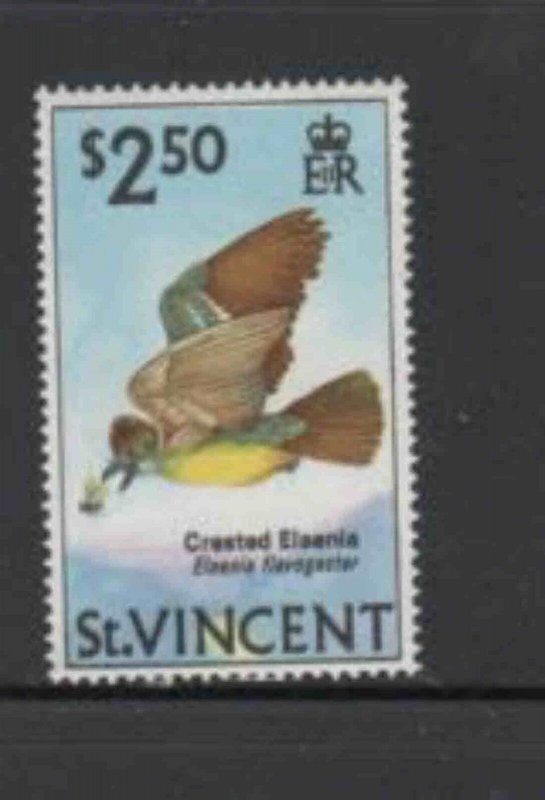 ST. VINCENT #293 1970 $2.50 YELLOW-BELLIED BIRD MINT VF NH O.G