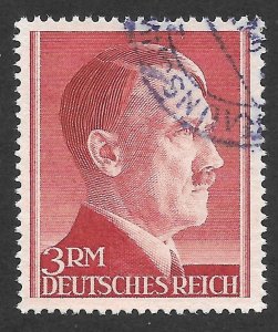 Doyle's_Stamps: RARE 1944 German 5 Reich Mark Jumbo Perf 14 Scott #526a