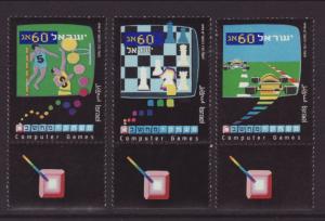 Israel 1068-1070 Games W/Tabs MNH VF