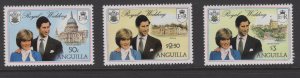 Anguilla 444-446 MNH 1981 Royal Wedding