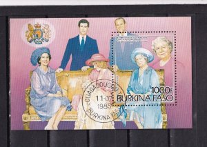 LI02 Burkina Faso 1985 85 Anniv of the Birth of Queen Elizabeth the Queen Mother