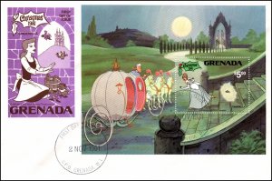 Grenada 1063-1072 Disney's Set of Three U/A FDCs