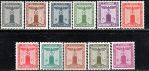 Germany Reich Scott # S12 - S22, mint nh, cpl set