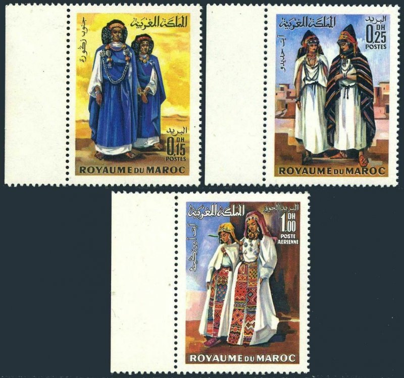 Morocco 220-221,C15,MNH.Michel 645-647. National Costumes,1969.