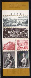 Sweden Sc 945a 1972 18th Century Art  stamp booklet pane mint NH