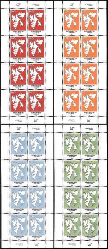 SVALBARD SPITSBERGEN 2020 DEFINITIVES MAPS SHEETS MNH ARCTIC POLAR