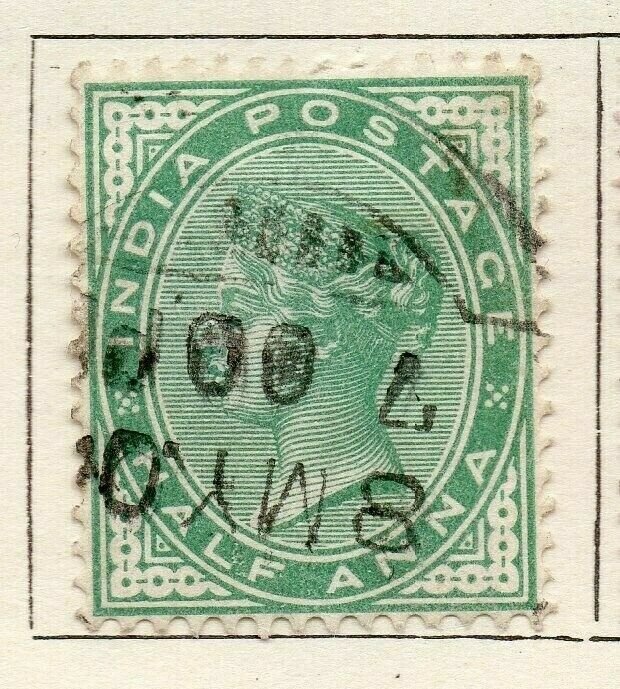 India 1900 Early Issue Fine Used 1/2a. NW-114329