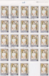 Vietnam Young Lady Sitting down Stamps Decoupage Crafts or Collect Rf 28318