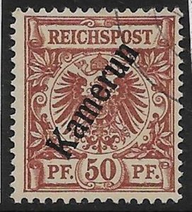 CAMEROUN SGK6 1897 50pf RED-BROWN USED