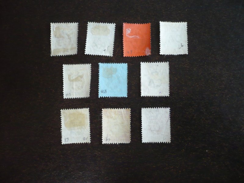 Stamps - Hong Kong - Scott# 71-76,78-81 - Used Part Set of 10 Stamps