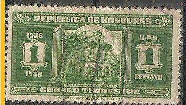 HONDURAS, 1935, used 1c, Masonic Temple, Scott 328