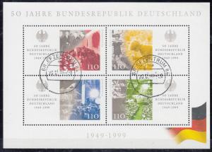 Germany - 1999 Anniversary of BRD Mi#  Bl.49 (9099)