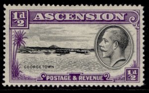 ASCENSION GV SG21, ½d black & violet, M MINT.