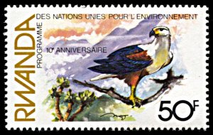 Rwanda 1120, MNH, 10th Anniversary UN Environment Conference, Bird