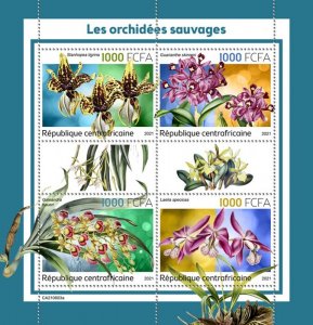 C A R - 2021 - Wild Orchids - Perf 4v Sheet - Mint Never Hinged