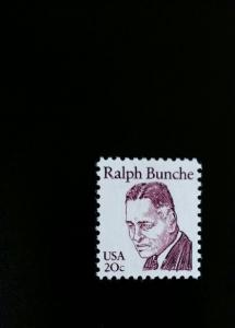 1982 20c Ralph Johnson Bunche American Political Scientist Scott 1860 Mint VF NH