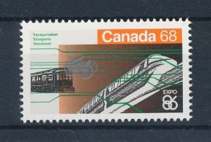 [113820] Canada 1986 Railway trains Eisenbahn From set MNH