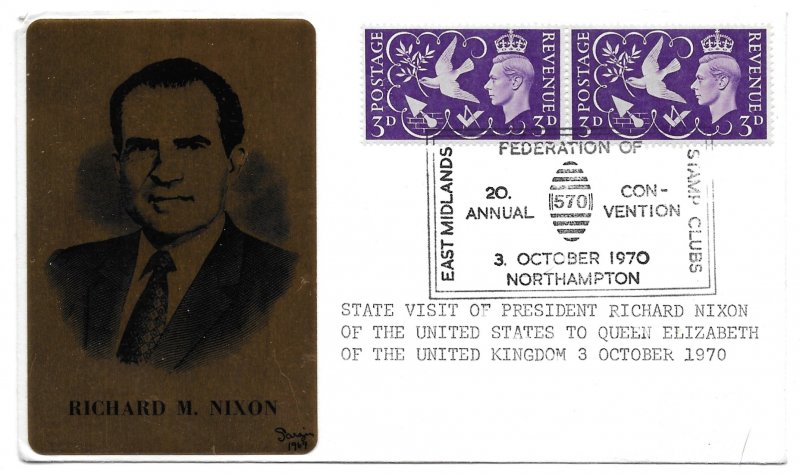 East Midlands, Northampton 1970 President Nixon State Visit, Sarzin Metal cachet