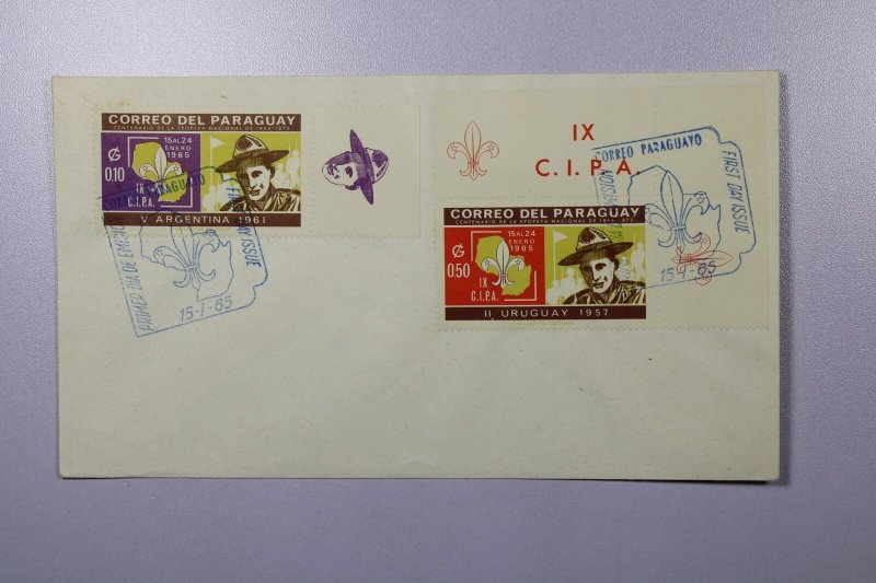 Uruguay 1957 Boy Scouts Series FDC (2 covers) - L37662