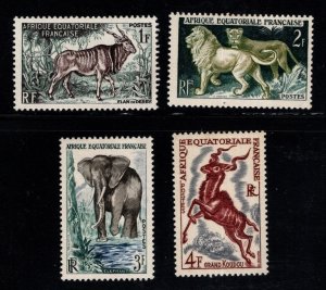 FRENCH EQUATORIAL AFRICA  Scott 195-198 MH* 1957 stamp set