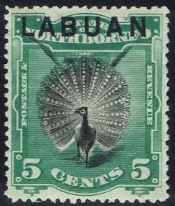 LABUAN 1894 PHEASANT BIRD 5C PERF 13½ - 14