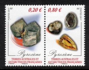 FRENCH ANTARCTIC 2017 Pyroxene; Scott 562, Yvert 796-97; MNH