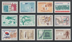 Korea Sc 317/332 MNH. 1960-1961 issues, 12 complete sets, VF