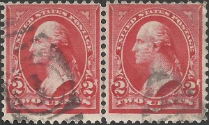 # 279be Used Orange Red Vert Wmk. George Washington