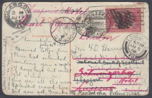 Canada 1908 2c Quebec Centenary to Thomas Cook in ENGLAND, SCOTLAND, SWITZERLAND