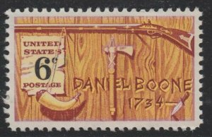 1968 Daniel Boone Single 6c Postage Stamp - MNH, OG - Sc# 1357