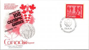 Canada 1974 FDC XXI Olympic Games, Roller Blades? - Ottawa - Single - F76691