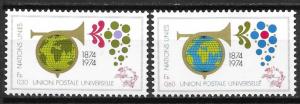 UN Geneva 39-40 100th UPU set MNH