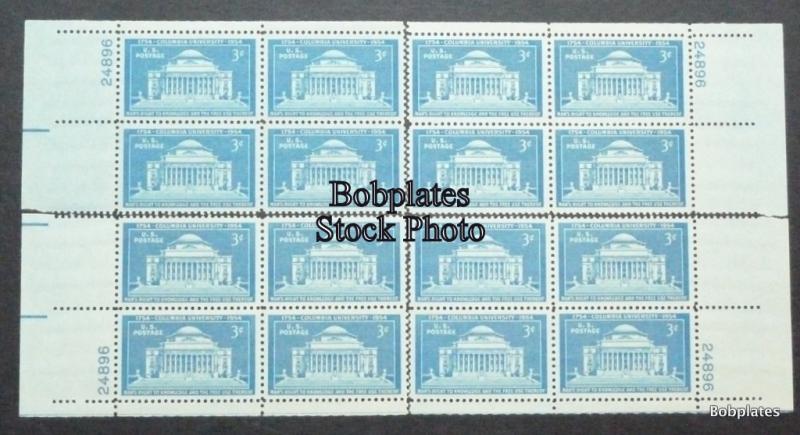 #1029 Columbia Matched Set 4 Plate Blocks 24894 F-VF NH