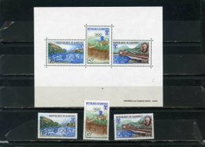 DAHOMEY 1967 WINTER OLYMPIC GAMES GRENOBLE SET OF 3 STAMPS & S/S MNH