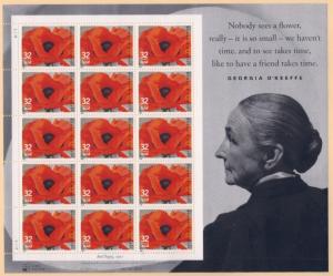 US #3069 Full Sheet Georgia O'Keeffe MNH