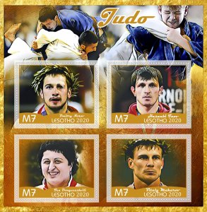Stamps. Sports. Judo 2020 year 1+1 sheets perforated Lesotho
