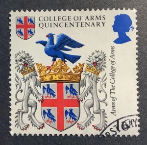 Great Britain 1944 Scott 1040 used - 16p, Arms of the College of Arms
