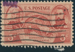 US 964 Oregon Territory Issue; Used -- See details and scan