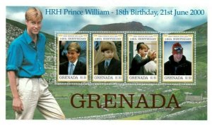 Grenada - 2000 - Prince William - Sheet Of 4 - MNH