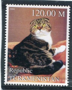 Turkmenistan 2000 DOMESTIC CAT 1 Stamp Perforated Mint (NH)