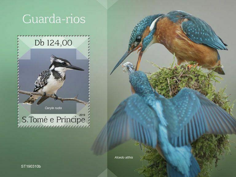 Z08 ST190310b Sao Tome and Principe 2019 Kingfishers MNH ** Postfrisch